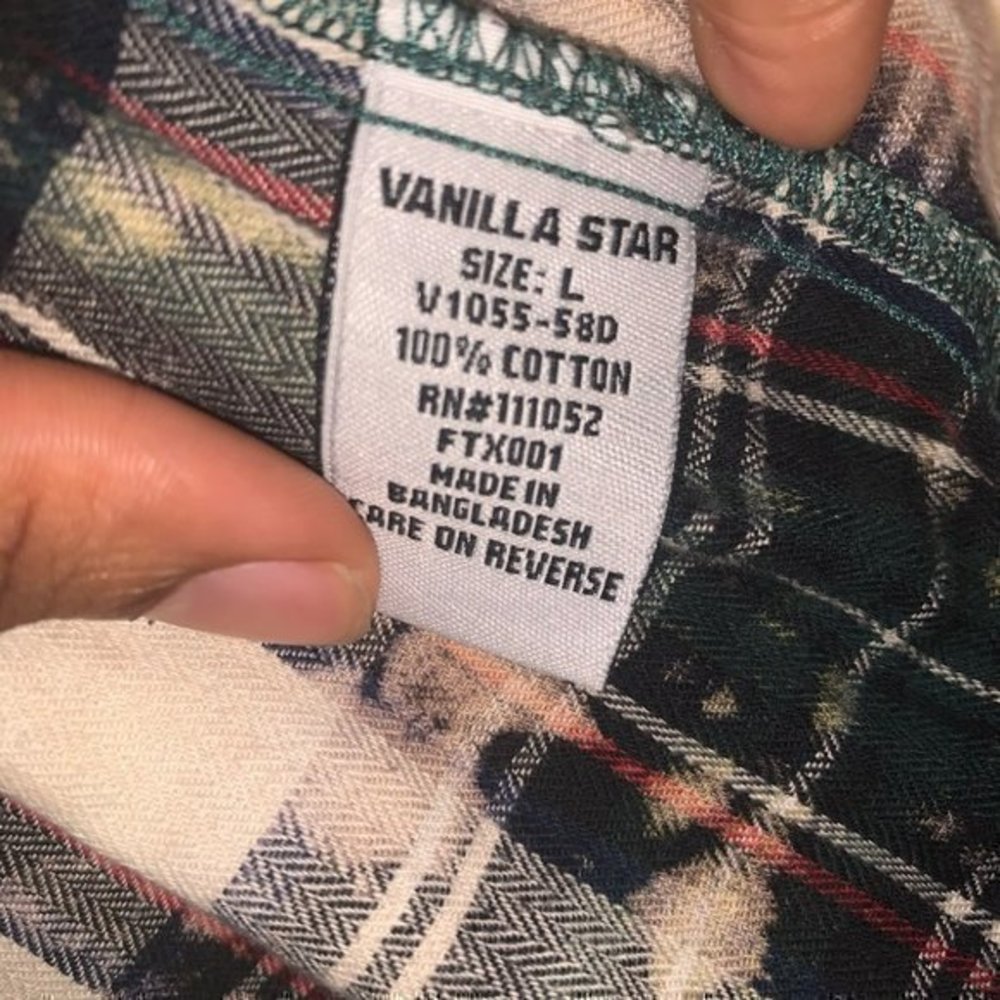 Bleached Plaid Button Down Shirt - image 3